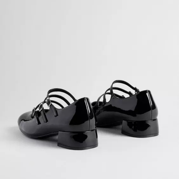 🆕⚡⚡🦇 Torrid NWT 8.5WW 9WW Square Toe Micro Heel Strappy Patent Shoes - Picture 3 of 6